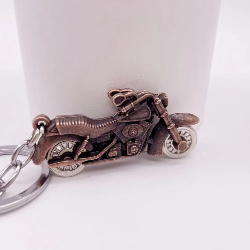 Simulation Motorcycle Mini Motorcycle Model Keyring Pendant Zinc Alloy Cute Simulation Car Keychain Motorcycle Cute