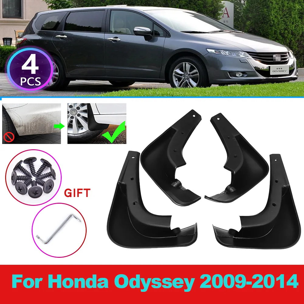 

One Set Car Wheel Mud Flaps Car Mudguards For Honda Odyssey Accessories 2009-2014 Auto Mud Flaps Splash Guard Front Rear Fender