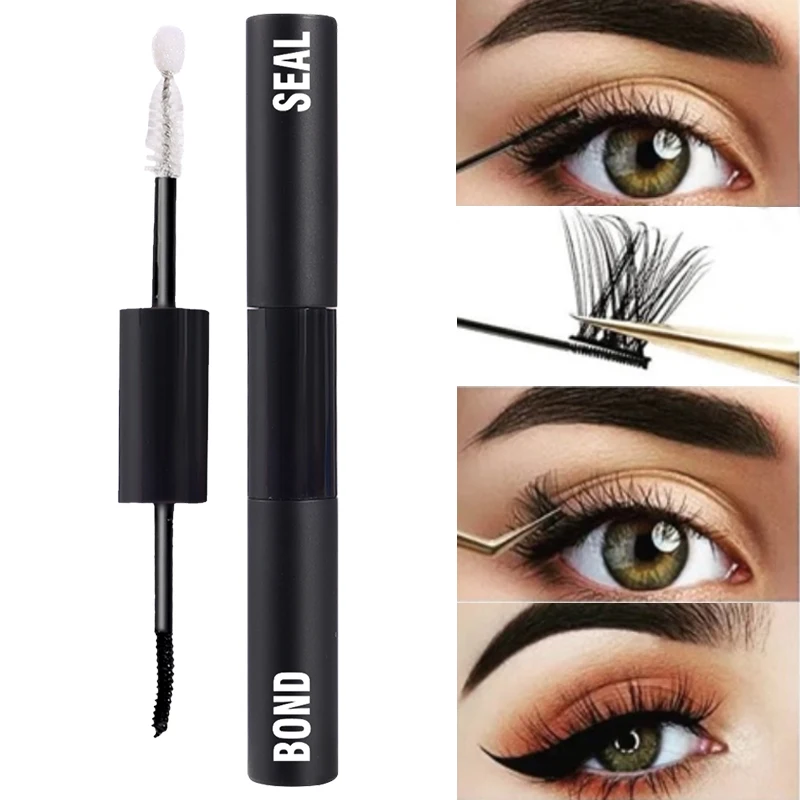10ml for Lash Clusters Super Strong Hold Eyelash Glue Long-Lasting Non-Irritating Eyelash Extension Cosmetics Lash Bond and Seal