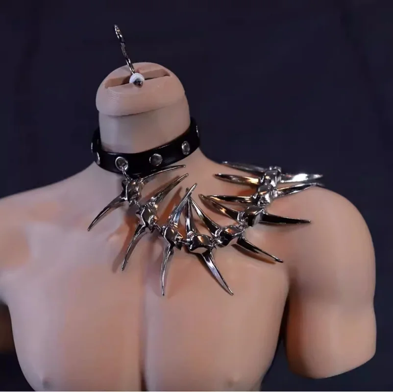 

Ожерелье для куклы BJD - подходит для кукол 1/3 75Uncle, металлическая цепочка-воротник, декоративный аксессуар в стиле панк.