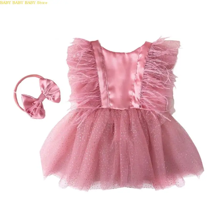 

Q81A Ручная Тул Платье Принцесса с подходящим фоток для повязки на повязь с бахнотом