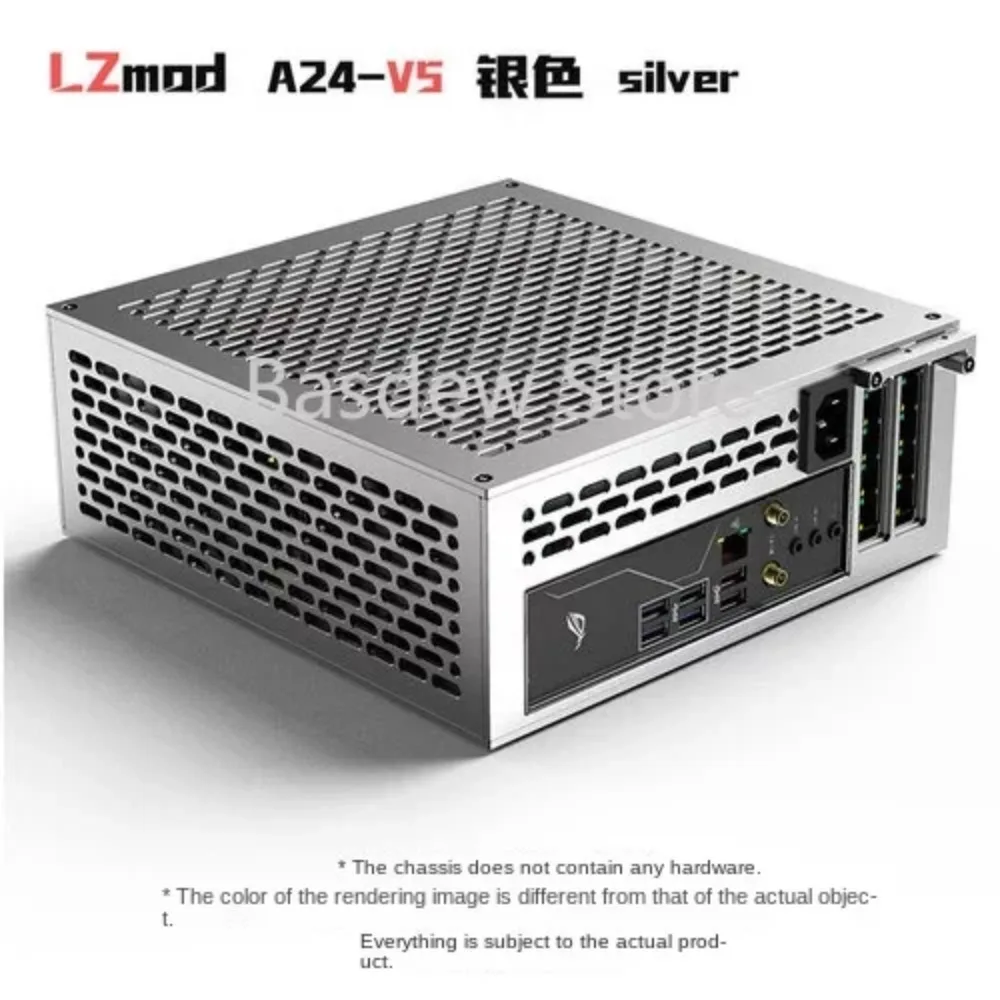 double-sided chamfering,5-liter mini A24-V5 dual slot single display 1u power itx chassis