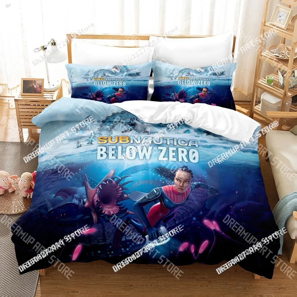 

Subnautica Below Zero Bedding Set Single Twin Full Queen King Size Bed Set Adult Kid Bedroom Duvetcover Sets Anime Bed Sheet Set