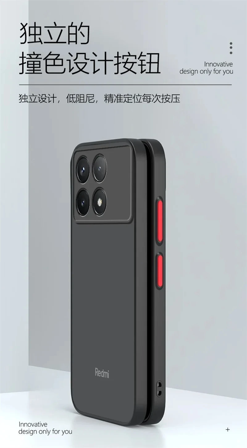 Funda On For Xiaomi POCO X6 Pro Case Luxury Matte Transparent Phone Cover For POCOX6 Thin Shockproof Bumper POCOX6Pro 5G Funda