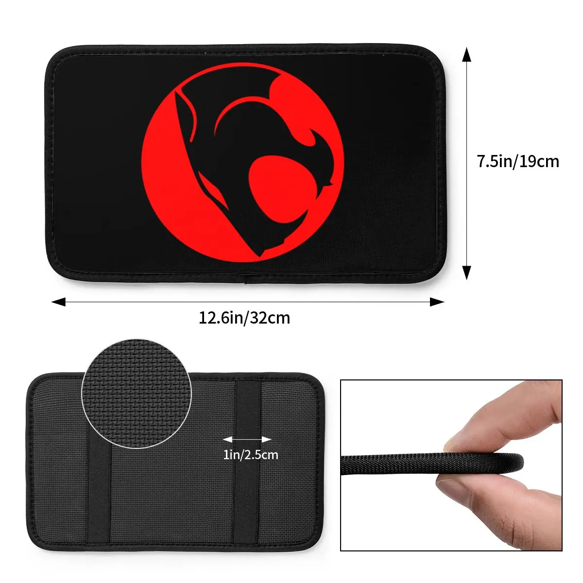Custom Cartoon Anime Thundercats Center Console Pad Box Car Armrest Cover Mat Universal Breathable Interior Cushion Storage Box
