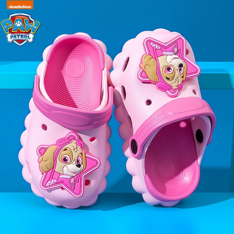PAW Patrol Skye sabots pour enfants rose enfant en bas âge respirant semelle souple antidérapant léger chaussures d'été chaussures confortables pantoufles