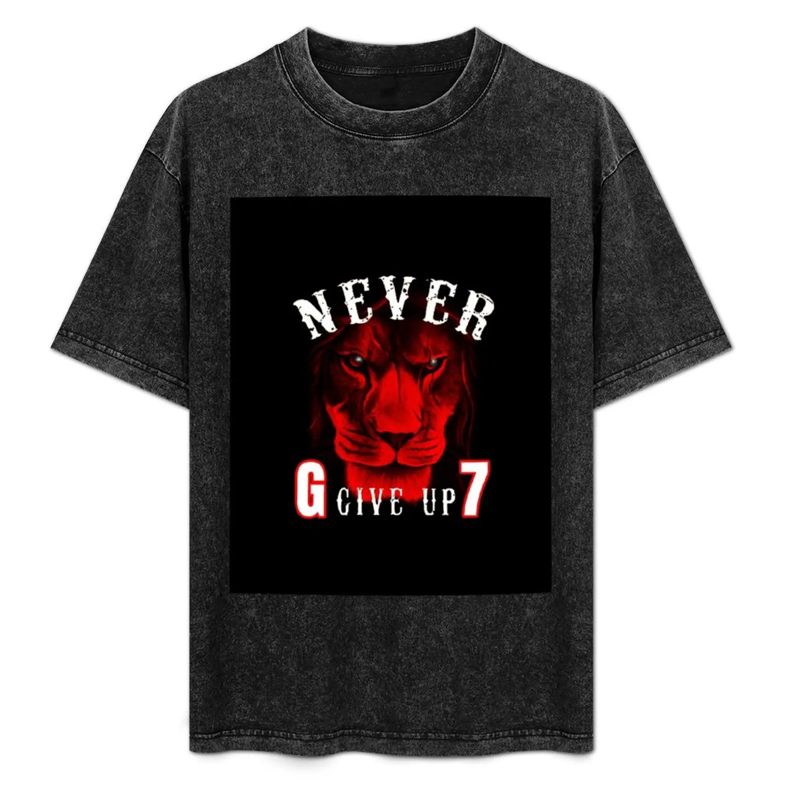 Olympiakos Piraeus Greece Football Fans Gate 7 Lion Never give up Face Mask Graphic T-Shirt Casual Pattern Print Tee Shirt