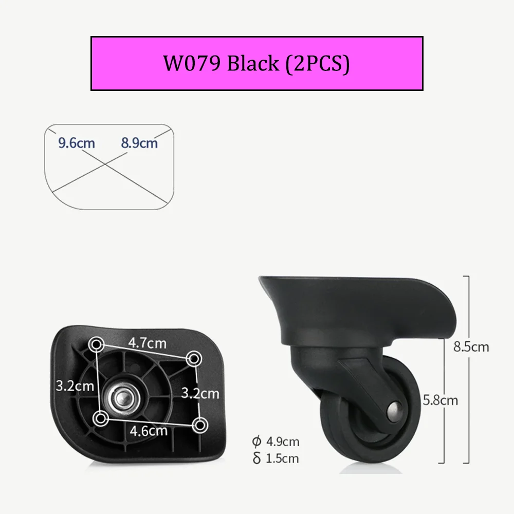 W079 Suitcases Luggage Replacement Wheel Accessories Replace Tool Case Business Box Repair Universal Practical Silent Wheels