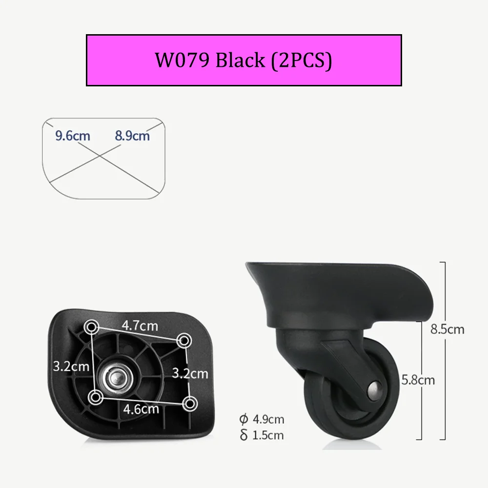 スーツケースの交換用ホイール、ユニバーサル実用的なサイレントホイール、交換ツールケース、ビジネスボックスの修理、ラゲッジアクセサリー、w079