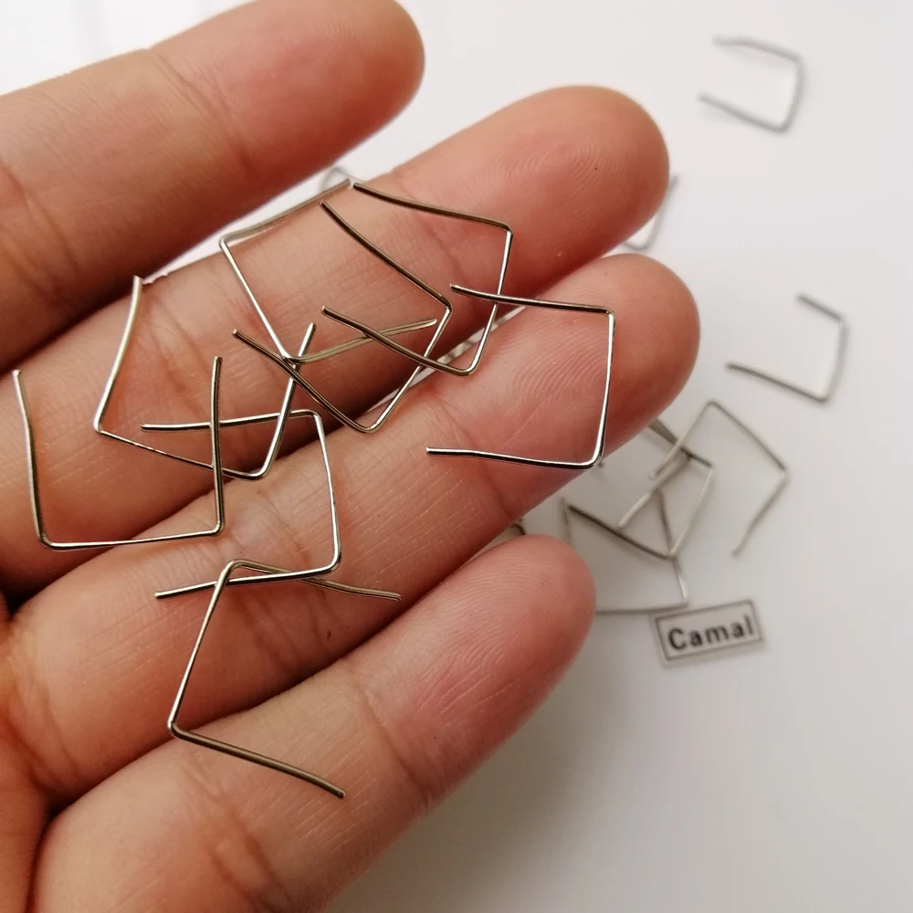Camal 150pcs 14mm Sector Shaped Chrome Color Connectors Pins For Crystal Prisms Beads Chandelier Pendant Lamp Hanging Accessory