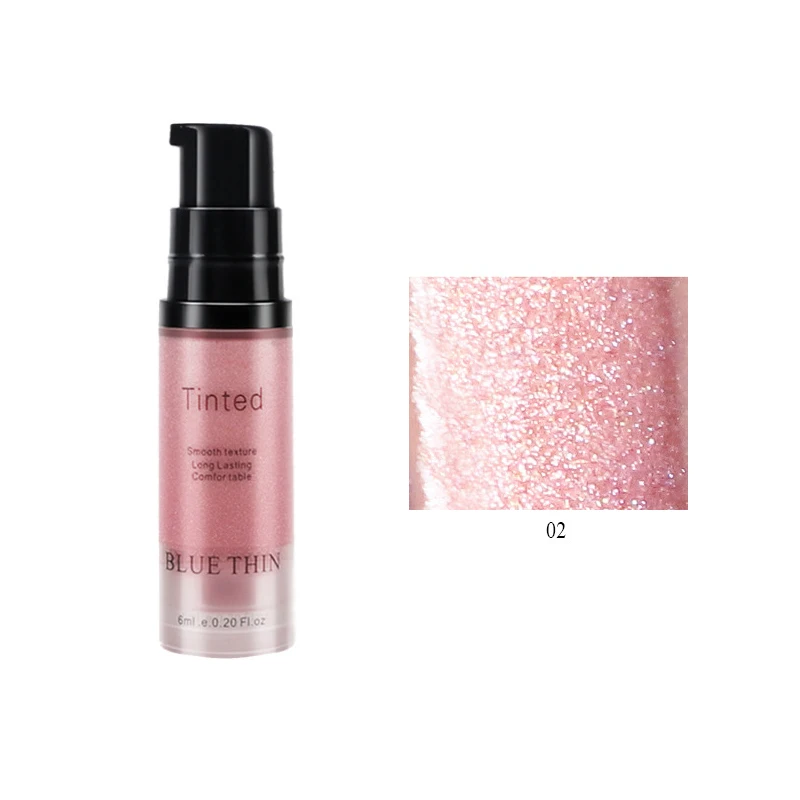 Makeup Highlighter Cream for Face and Body Shimmer Make Up Liquid Brighten Professional Cosmetic