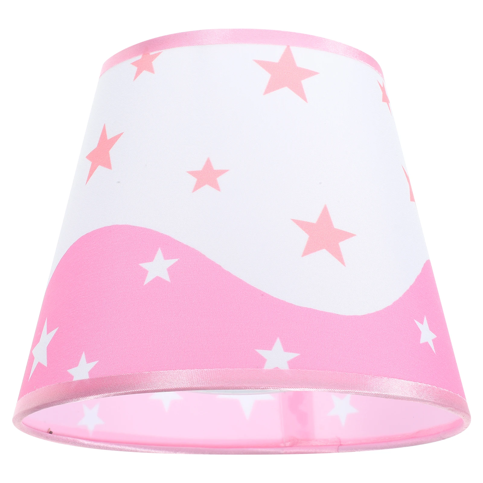 

Fabric Lampshade E27 11x17x14 Pink Sea Wave Table Floor Lamp Cover Replacement Home Hotel Lampshades Large Desk Shade