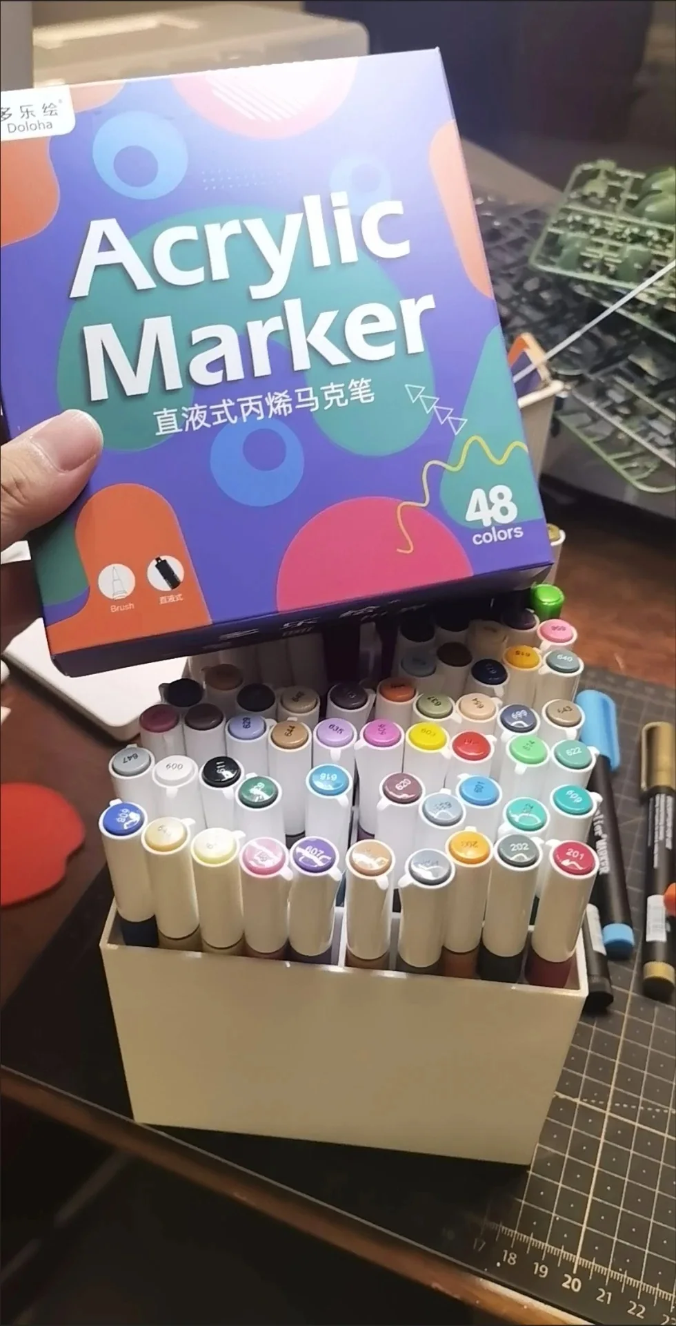 

DOLOHA Doloha Acrylic Marker PEN 60 Color Set Direct Liquid Model Horses Opaque Colors Watercolor 3D Printed accessories