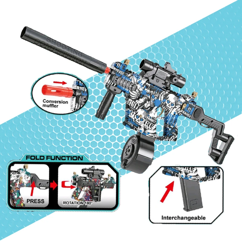 M416 Outdoor Shooting Automatic Gun Toy Victor Electric Shooting Water Bullet Pistol Interactive Toys For Kids Adults Christmas