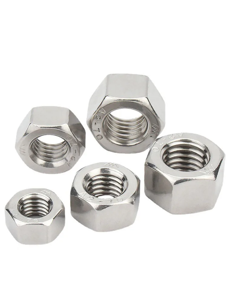 A4 Metric Hexagon Nuts GB6170 316 Stainless Steel Coarse Thread Hex Nuts M5 M6 M8 M10 M12 M14 High Qulity Hardware Accessories