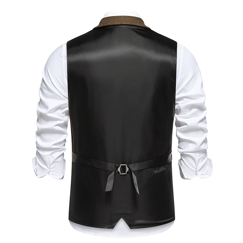 خريف جديد الرجال متعرجة مخيط الساتان الداخلية سترة الأعمال بدلة رسمية غير رسمية وهمية جيب سترة مزدوجة الصدر دعوى سترة