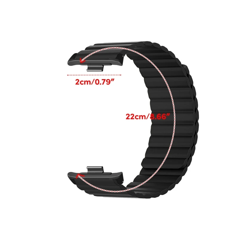 สายนาฬิกาข้อมือวงสายรัดข้อมือแม่เหล็กสร้อยข้อมือแบบนุ่มสำหรับ MiBand 8 smartwatch