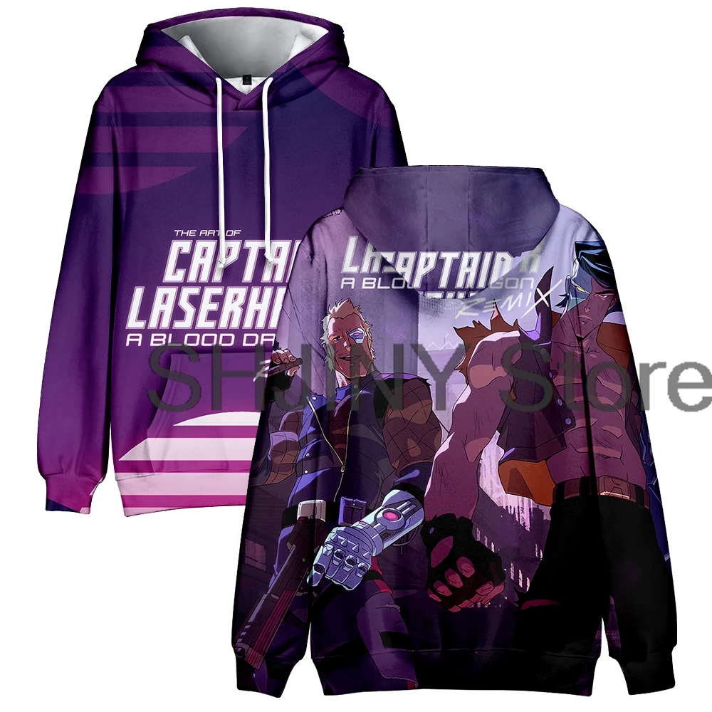 

Captain Laserhawk Cartoon Hoodie Long Sleeve Casual Streetwear Women Men Hooded Sweatshirt 3D Clotehs