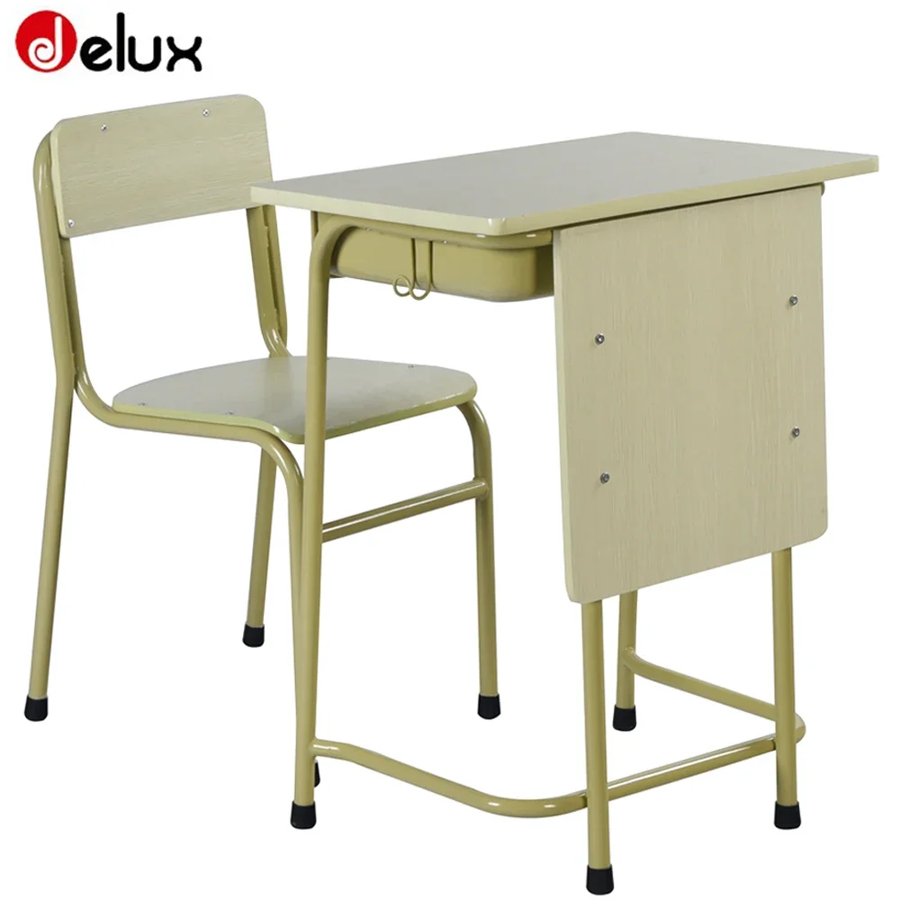 College Classroom Student Table's Kids Adult School Furniture University Wooden Children School Desks Chair with Frame