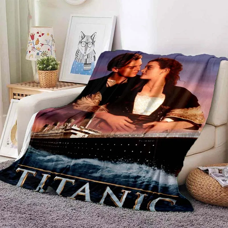 Titanic movie poster blanket children's soft throw blanket suitable for home bedroom bed sofa picnic travel office rest blanket