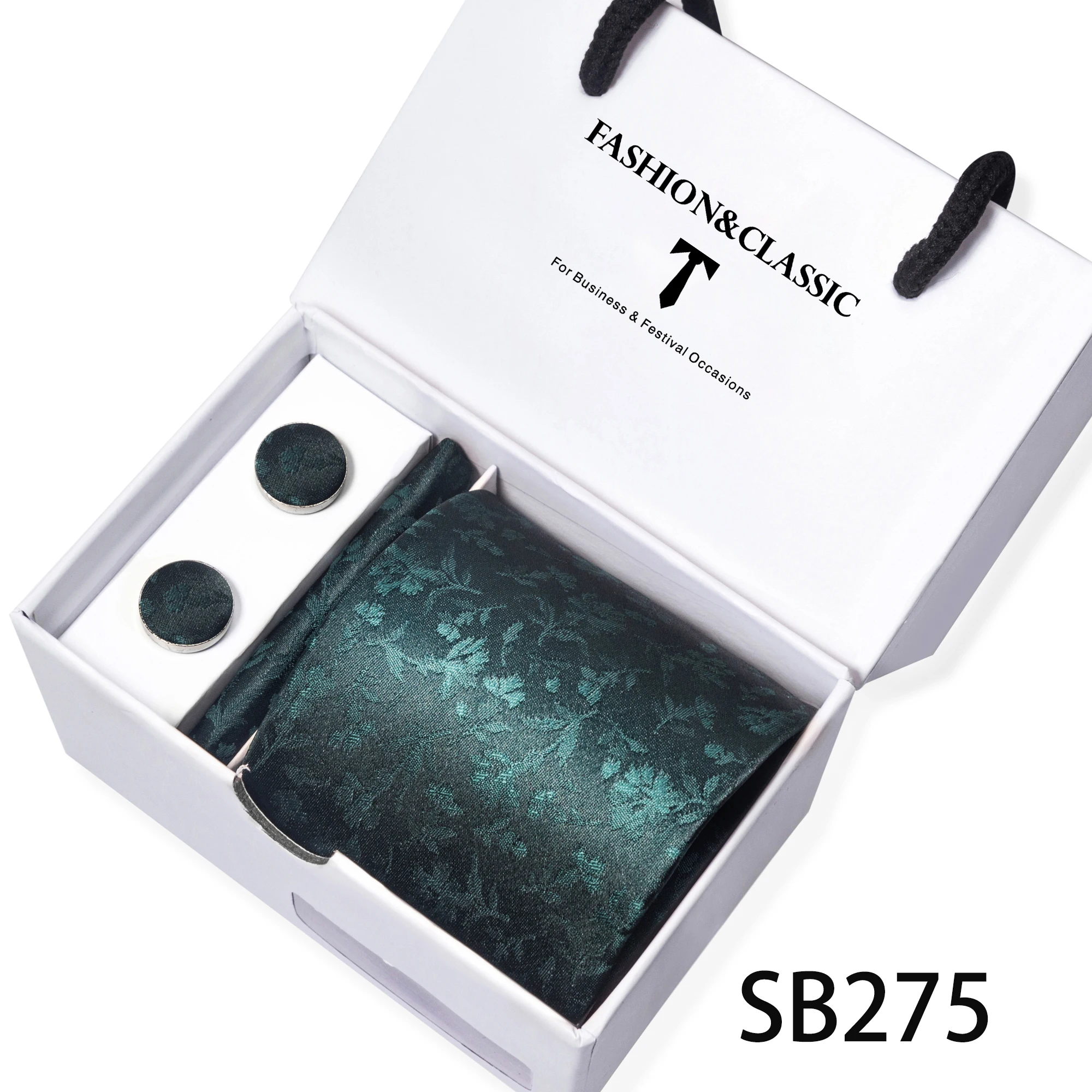 

Набор из 3 предметов: высококачественная подарочная коробка с галстуком в мелкий цветочный узор пейсли, квадратным платком и галстуком-бабочкой — отличный подарок для мужчин.