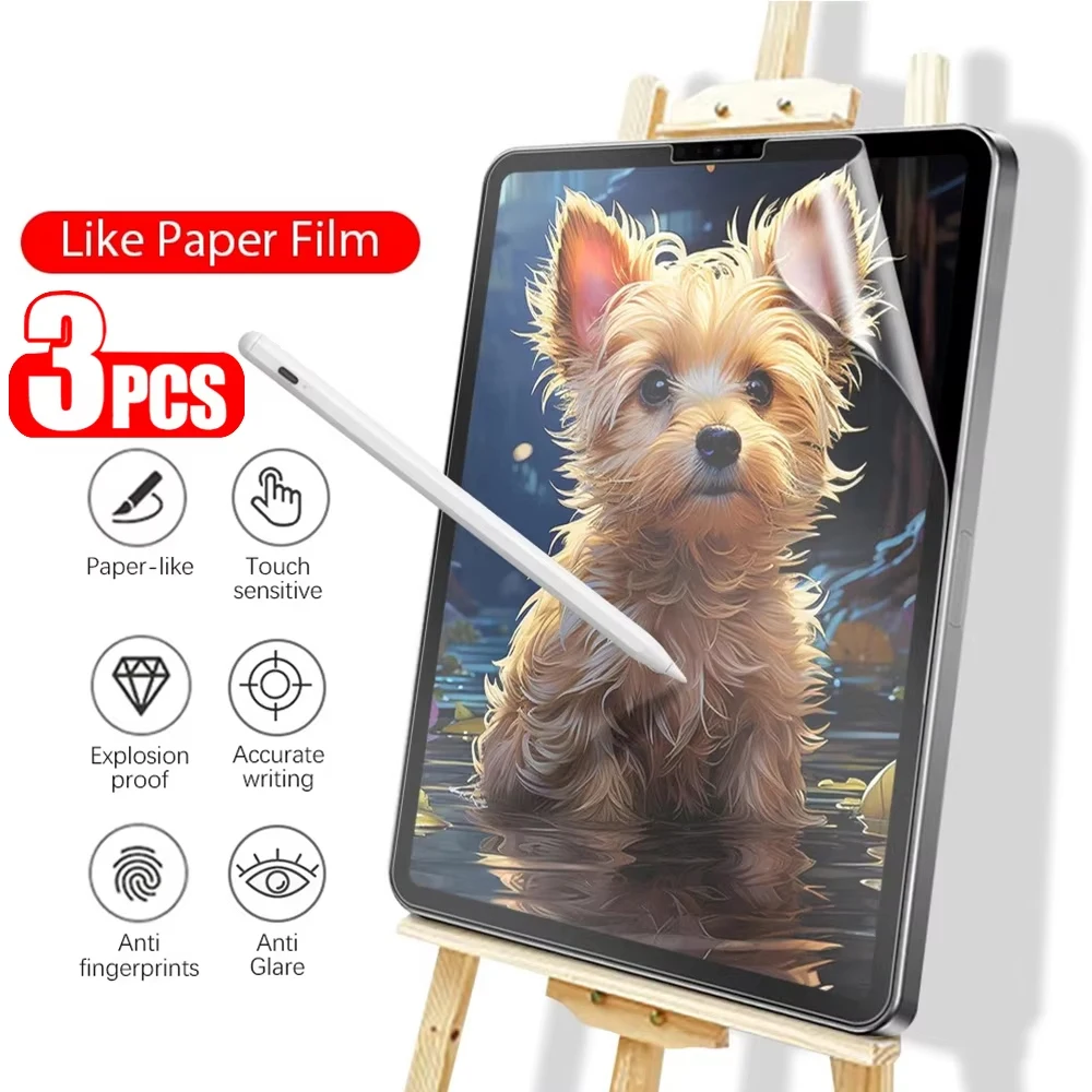 

3Pcs Paper Feel Like Screen Protector For Xiaomi Pad 6 5 Pro 11 inch 6s Pro 12.4 Redmi Pad Se Tablet Matte Film No Glass