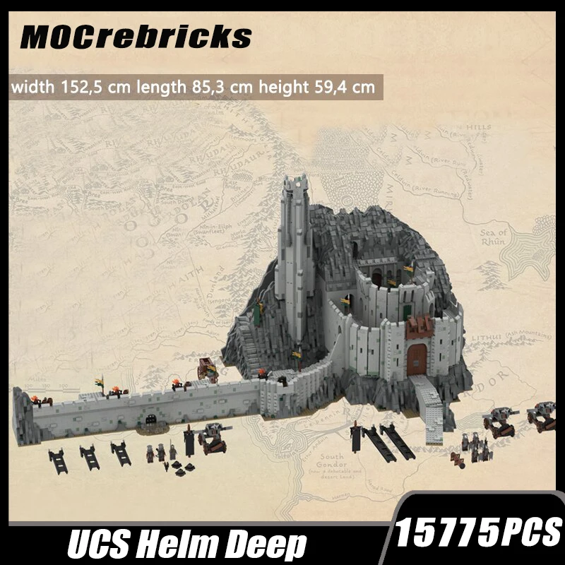 Movie Scene Desert Architecture UCS Helm Deep Building Block Collection Experts High Difficulty Puzzle Model Brick Toys Gifts