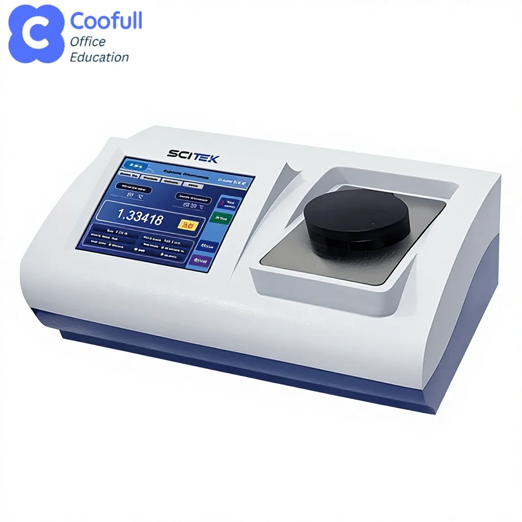 5-85℃ Laboratory Automatic Digital Refractometer 8 Inch Color Touch Screen Artifical Sapphire Prism16G/10000 Sets of Data