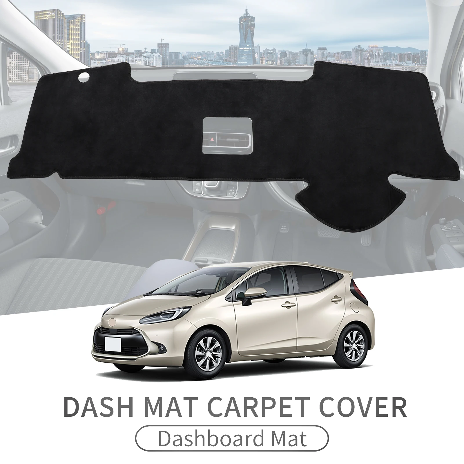 

for Toyota Aqua Prius C 2021 2022 2023 2024 Car Dashboard Mat Sunshade Protective Carpet Dash Mat Dashmat