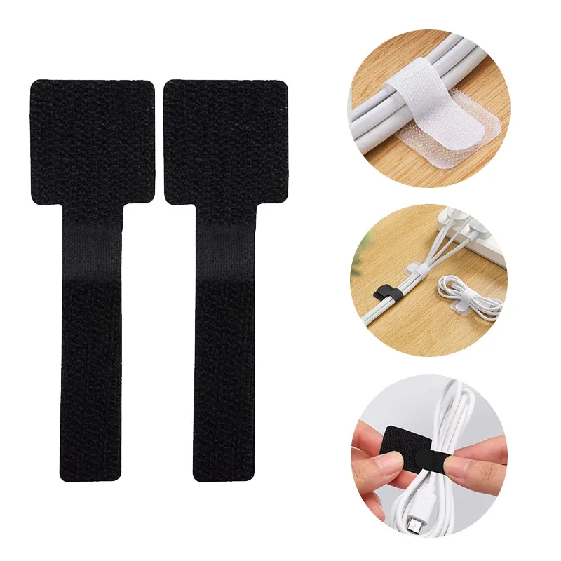 

Reusable Cable Ties Fastening Wire Organizer Cord Rope Holder Self Adhesive Adjustable Cord Organizer Straps Desk Management