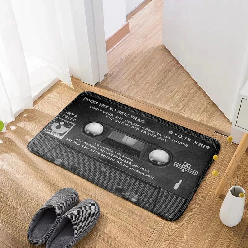 Retro Cassette Music Tape Room Mats Funny Entrance Door Mat Carpet Living Room Kitchen Multiple Choice Non-slip Rug for Bedroom