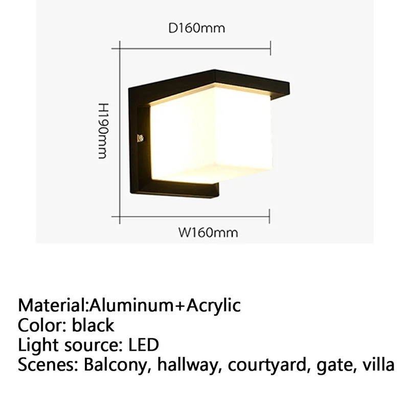BERTH Contemporary LED Outdoor Wall Lamps Electric Simplicity Waterproof Balcony Hallway Courtyard Villa Gate Hotel