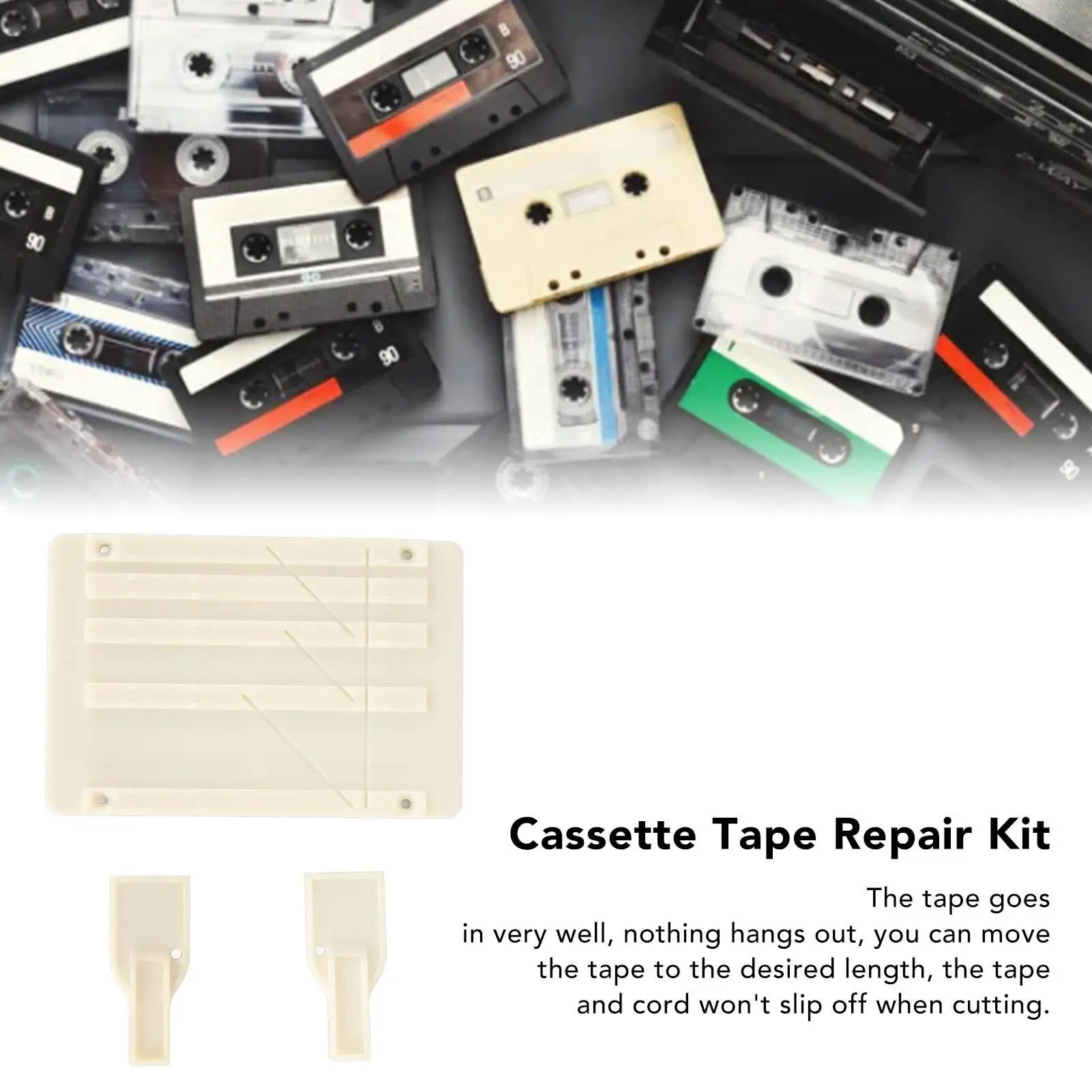 for 1 Inch for 1 /4 Tape Splicing Set - ABS Repair Kit with Precision Cassette Tape Rolls for 1 /4 & for 1 /2 Inch Tapes