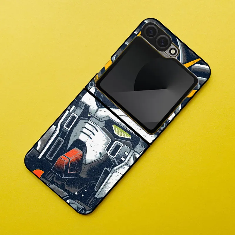 Mobile Suit Gundam animation peripherals for Samsung Galaxy Z Flip 2 3 4 5 6 mobile phone protective case