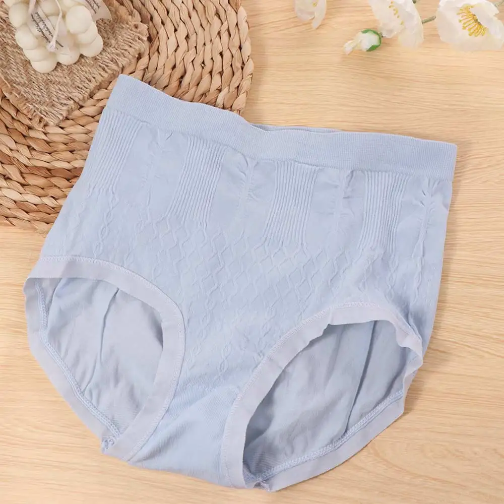 7-teiliges Set aus süßen Damen-Slips mit hoher Taille, Damen-Dessous, Unterwäsche, Rüschen-Slips, einfarbig, bequem, mit Schleife, Damenunterhosen. – Detail 9