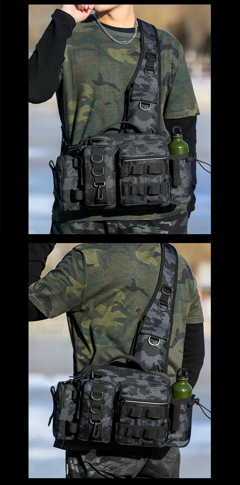 Angelzubehör, Schultertasche, Aufbewahrungstasche, tragbarer Angelrutenhalter, Outdoor-Sporttasche, Fliegenfischen – Detail 27