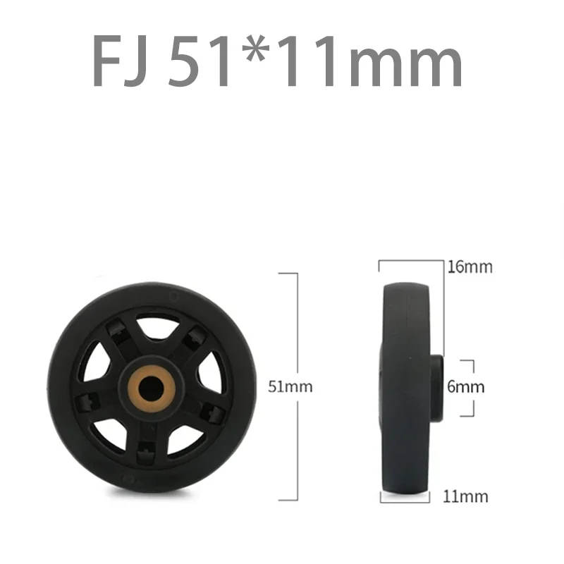 Pièces de rechange à une roue pour bagages de niche, résistant à l'usure, anti-alde, silencieux, lisse, valise, accessoires