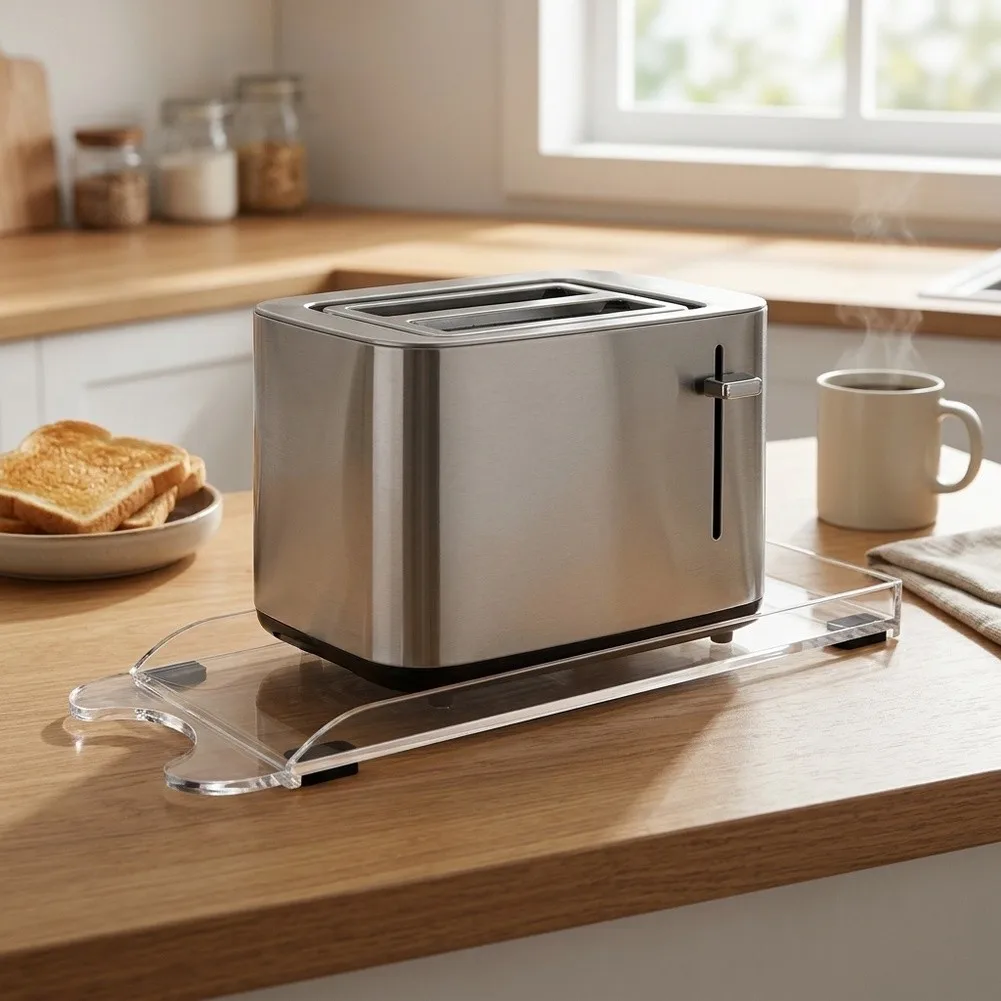 Transparent For Crumb Catcher for Bella 2 Slice Toaster For Acrylic Material Resists Scratches and Yellowing Over Time