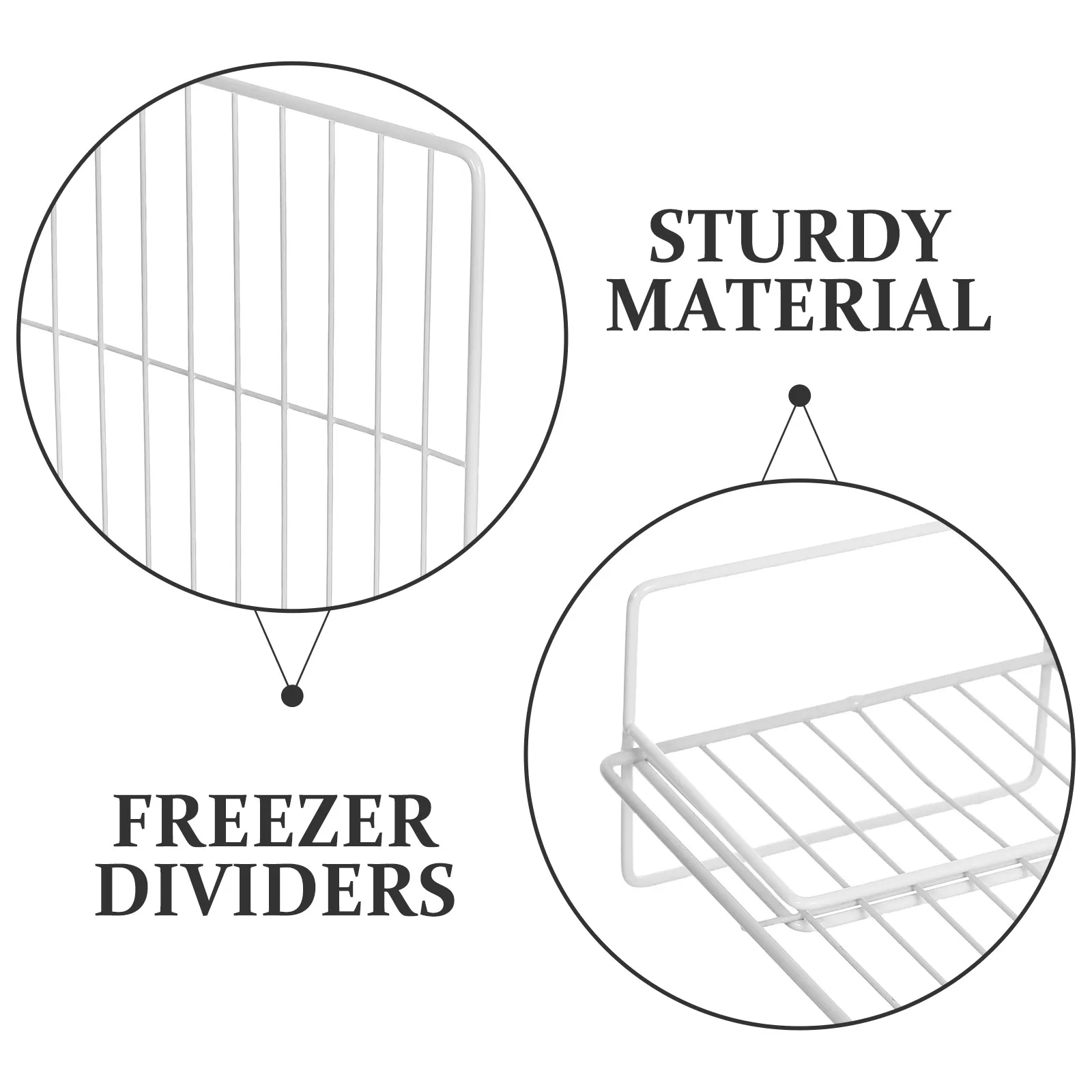 2 Pcs Freezer Cabinets Shelf Storage Partition Organize Shelving Divisions for Freezers Divider