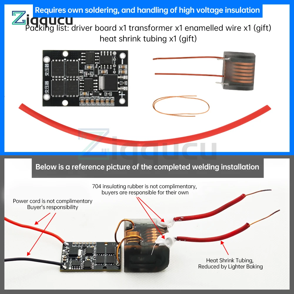 DC 6-15V do AC 10kV-25kV Boost Spark Arc Ignition Coil Module Arc Igniter High Voltage Module Driver Board Transformer Lighter