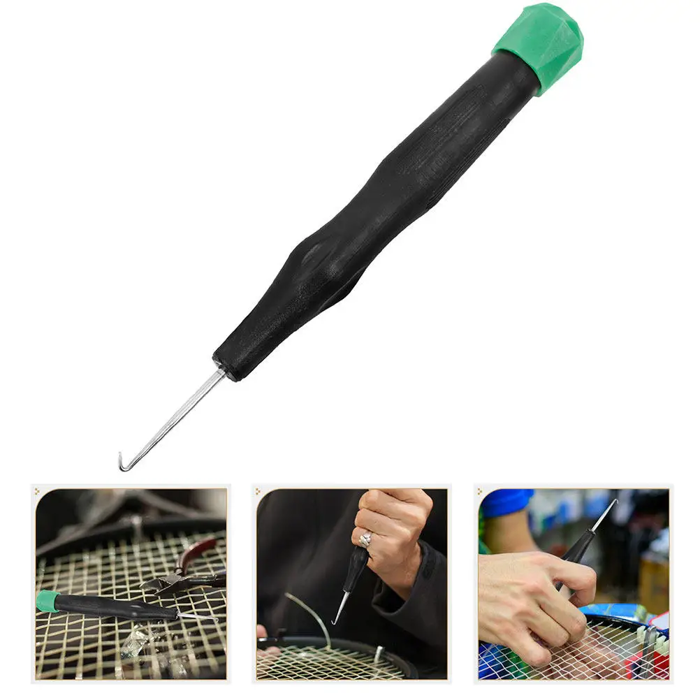 2Pcs Sports Badminton Tennis Racket Stringing Machine Tool Hook Ergonomic Plastic Handle Racket Stringing Fixator Tool