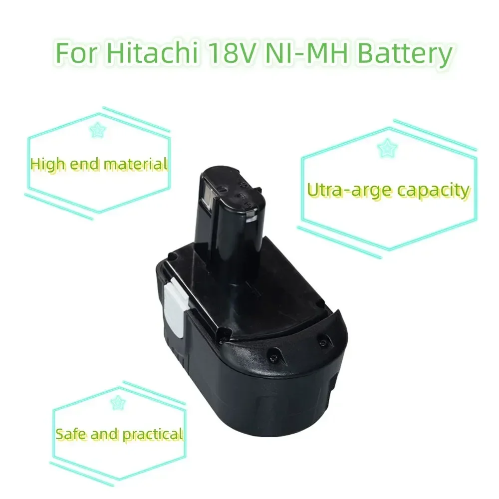 Baterai isi ulang 18V 4.8/6.8/9.8/12.8Ah untuk Hitachi alat listrik obeng bor: EB1820 EB1812 EB1830H EB1833X EB18B 322437