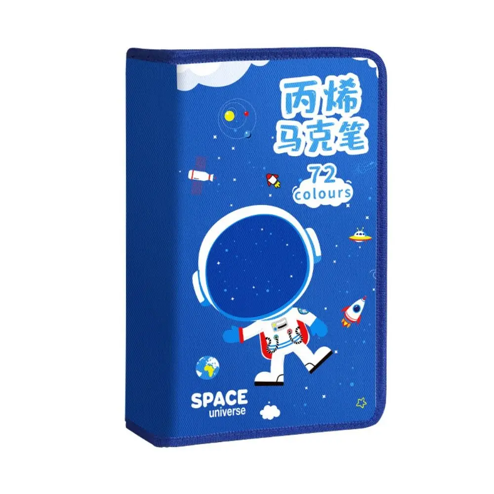 سعة كبيرة أقلام تلوين القلم حقيبة التخزين سستة حقيبة أقلام رصاص قلم تحديد المنظم للطي قلم تحديد الحقيبة لوازم الفن #2