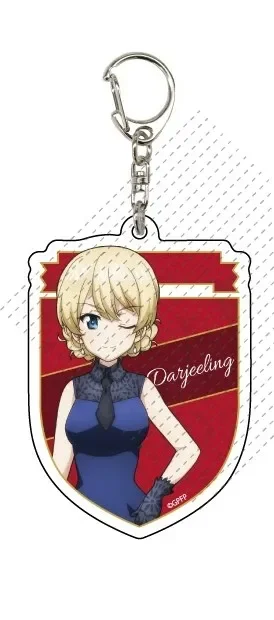 Anime Keychain Doll Anchovy Darjeeling Nishi Kinuyo Mika Acrylic Keyring Pendant for Gift