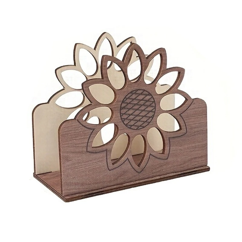 A2BB Elegant Wooden Napkin Stand Paper Towel Storage Dispenser Table Centerpieces For Home Or Restaurant Use