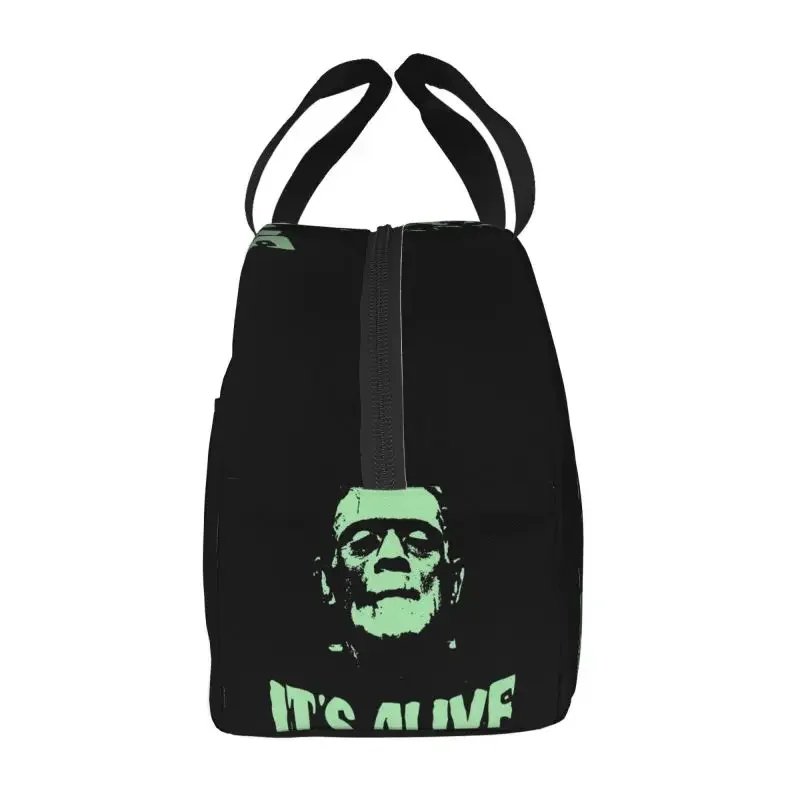 Frankenstein Monster Thermal Insulated Lunch Bags Women Horror Lunch Container for Outdoor Camping Travel Storage Food Bento Box