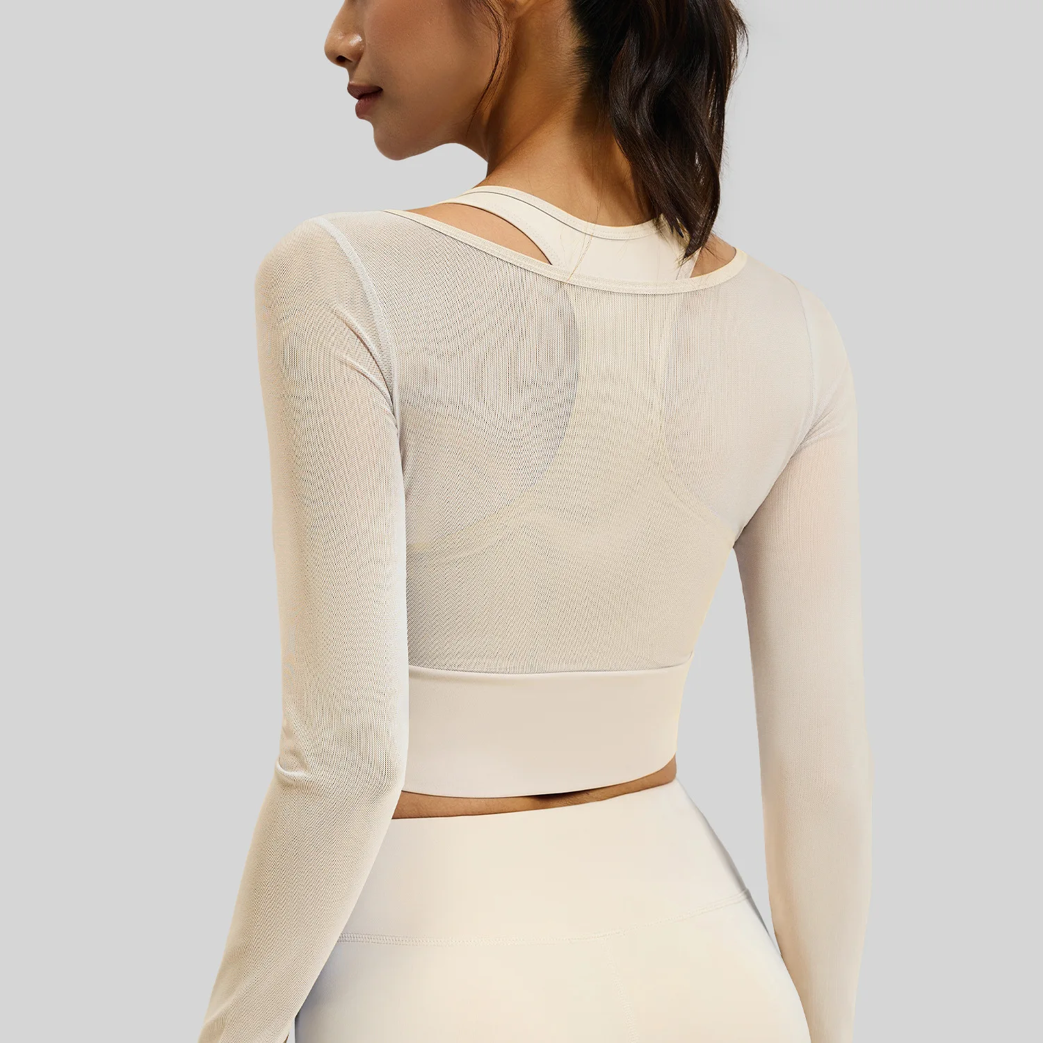 Yoga Clothes Autumn and Winter Sports Tops with Chest Pads Tight-fitting Slimming Long-sleeved Stylish Training Fitness Gym Top