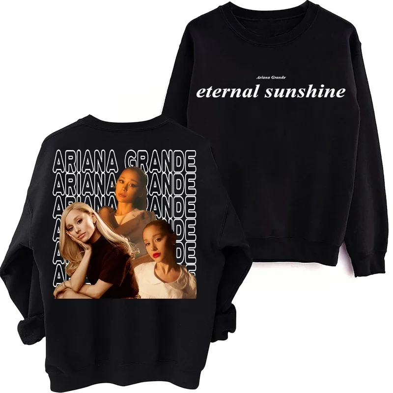 Ariana Grande Eternal Sunshine 2024 Tour  Sweatshirt Harajuku Round Neck Long Sleeve Oversized Fans Gift Tops