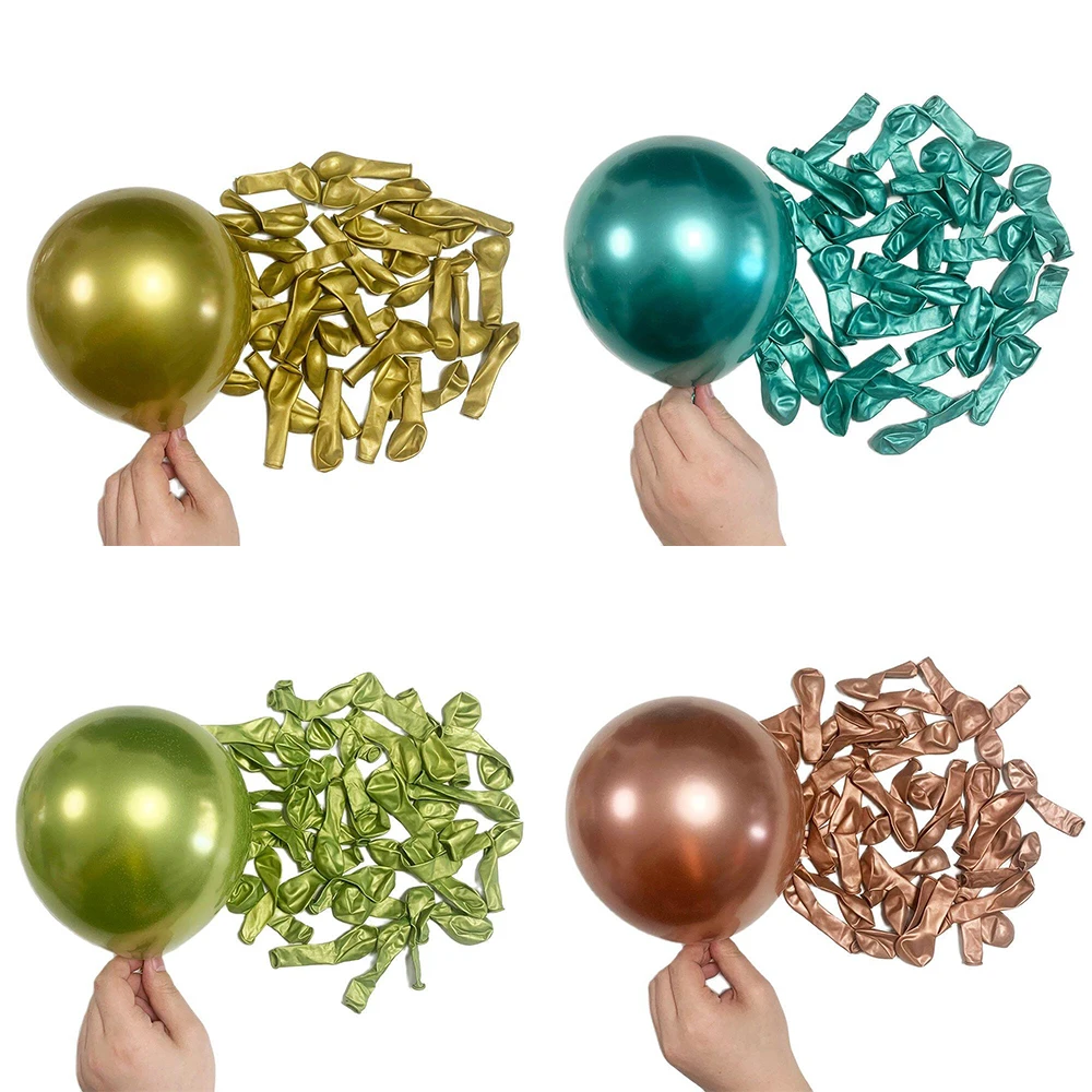 5/10Inch 10/30Pcs Metallic Latex Balloon Gold Green Rose Gold Wedding Birthday Party Metal Chrome Balloon Baby Shower Decoration