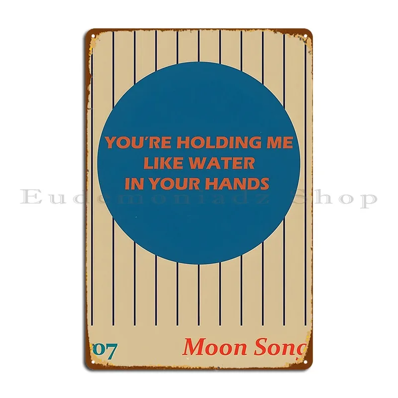 Phoebe Bridgers Moon Song Lyrics Metal Plaque Designer Living Room Painting Wall Cave Retro Tin Sign Poster